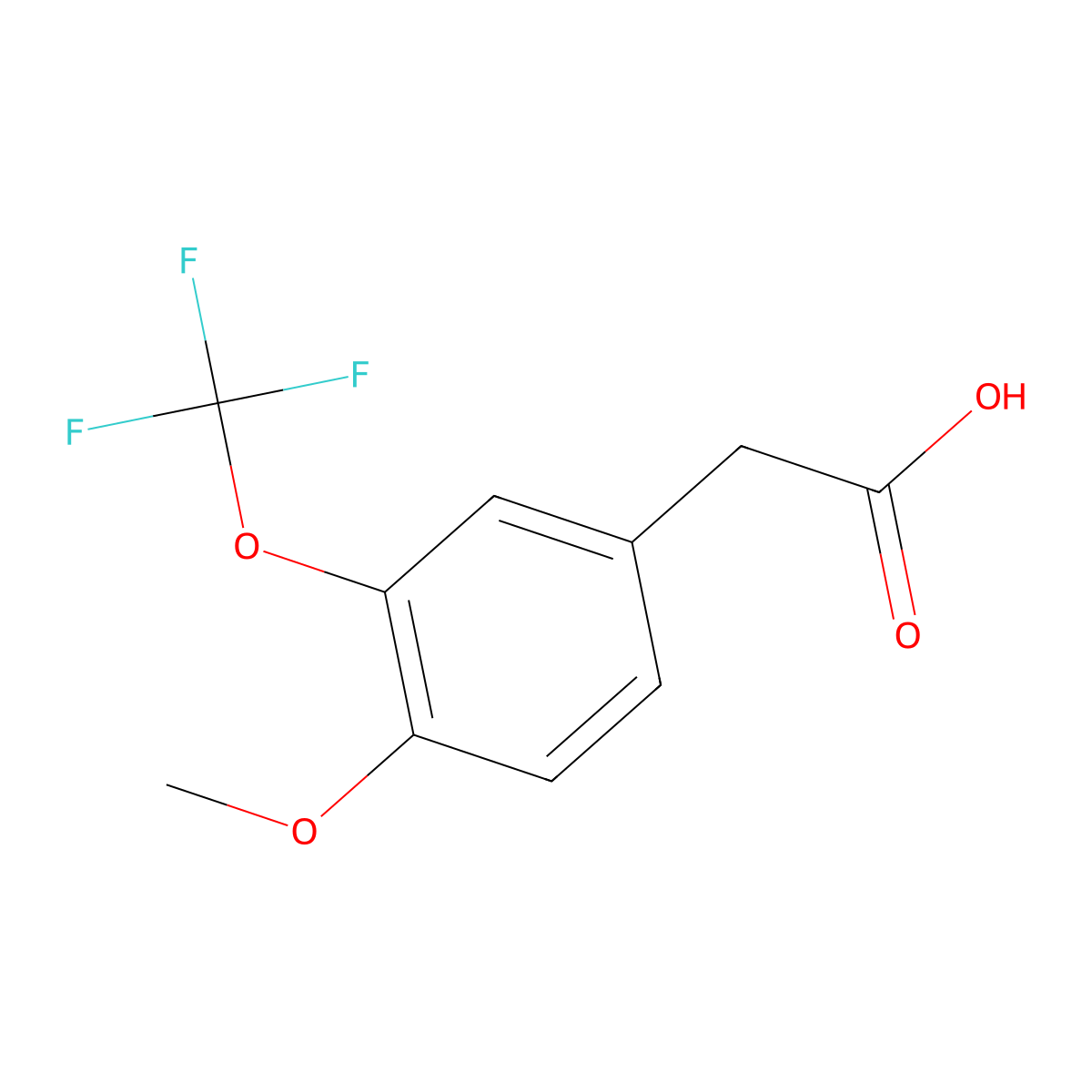4-Methoxy-3-(trifluoromethoxy)phenylacetic acid molecular structure, CAS 1261557-46-3
