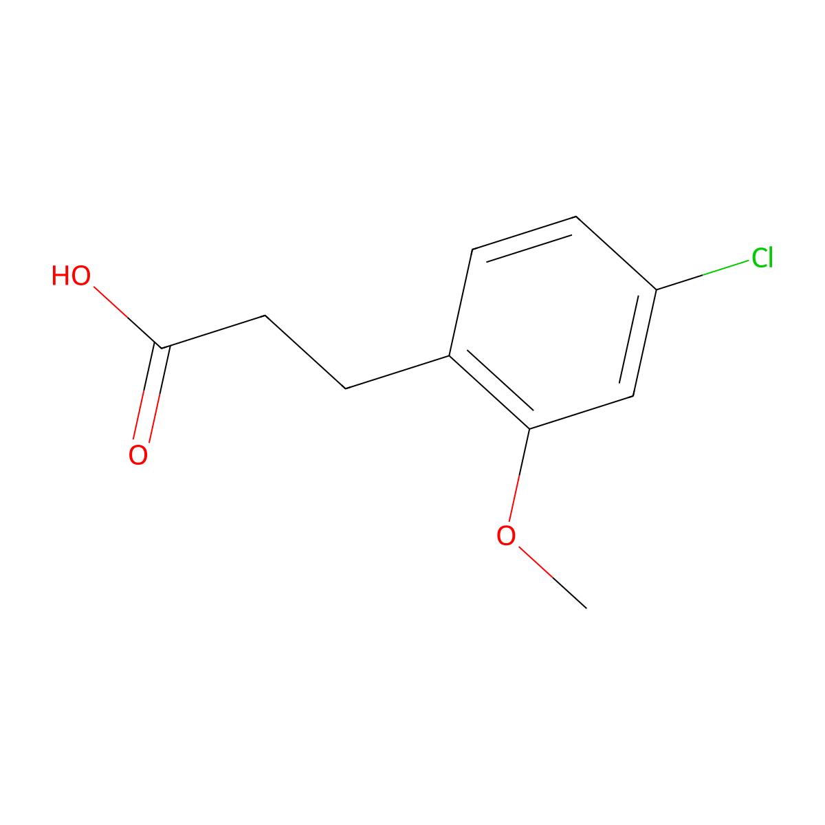 3-(4-Chloro-2-methoxyphenyl)propanoic acid molecular structure, CAS 1261557-84-9