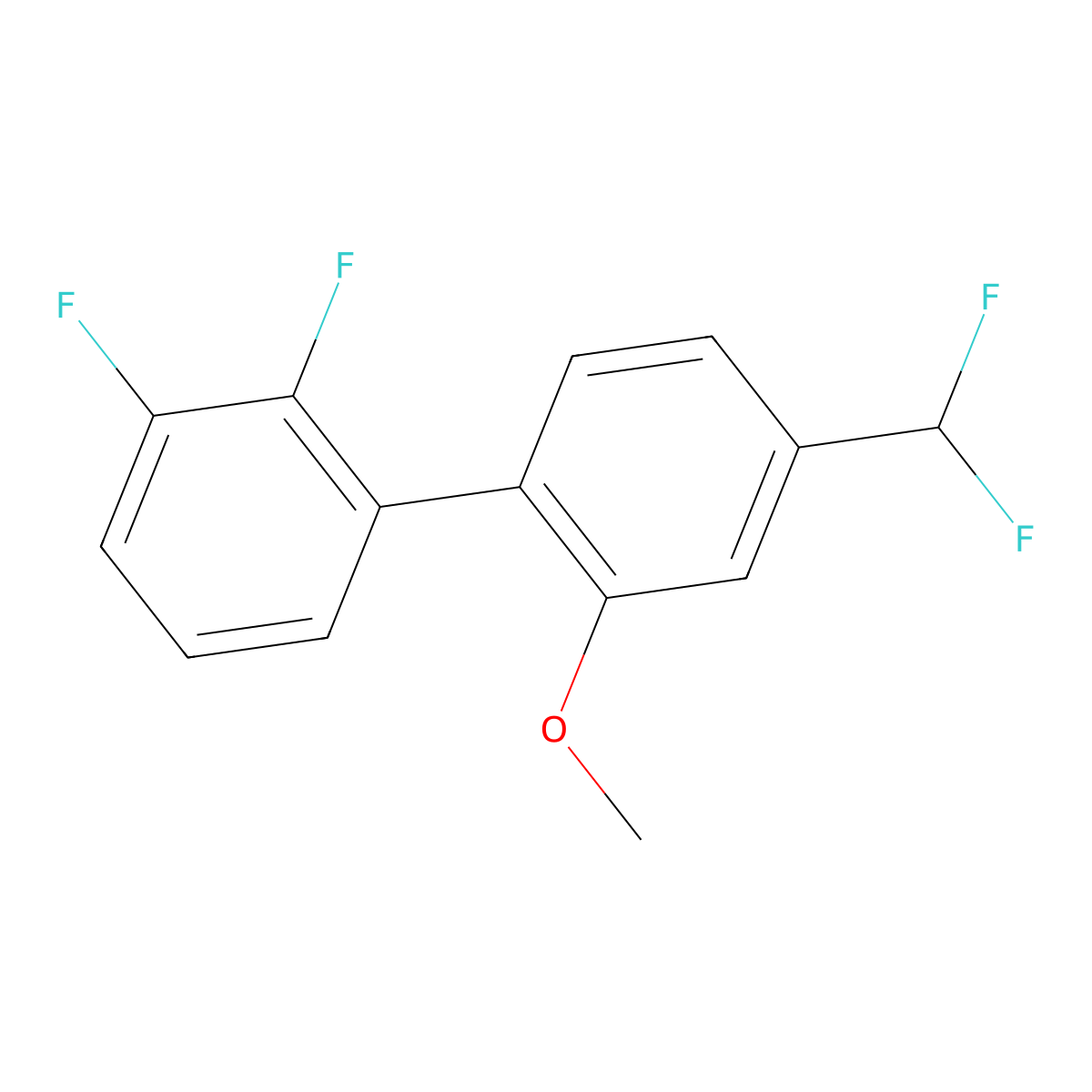 4'-(Difluoromethyl)-2,3-difluoro-2'-methoxy-1,1'-biphenyl molecular structure, CAS 1261558-21-7
