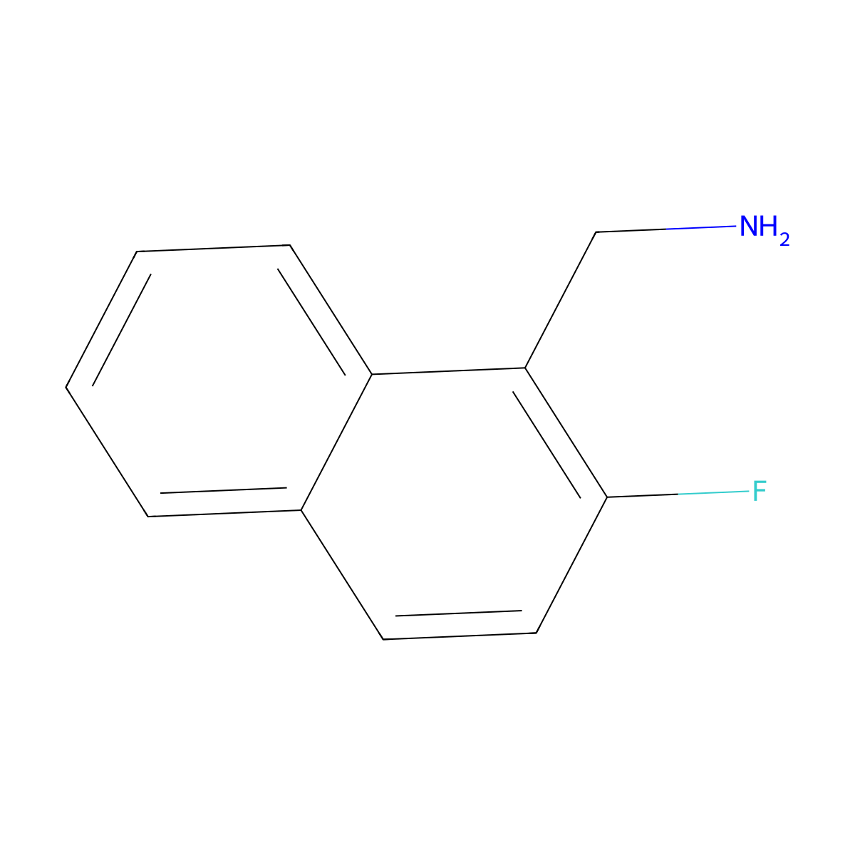 1-(Aminomethyl)-2-fluoronaphthalene molecular structure, CAS 1261558-59-1
