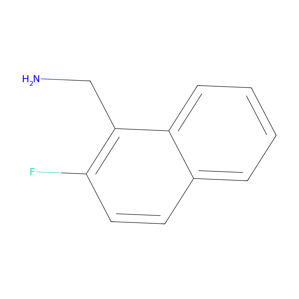 1-(Aminomethyl)-2-fluoronaphthalene molecular structure, CAS 1261558-59-1