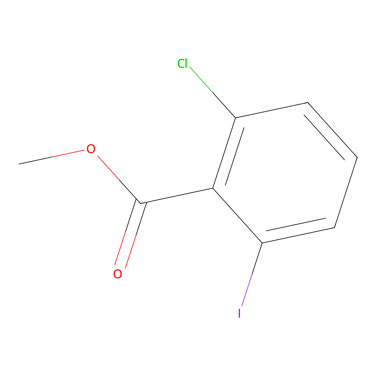 Methyl 2-chloro-6-iodobenzoate molecular structure, CAS 1261559-47-0
