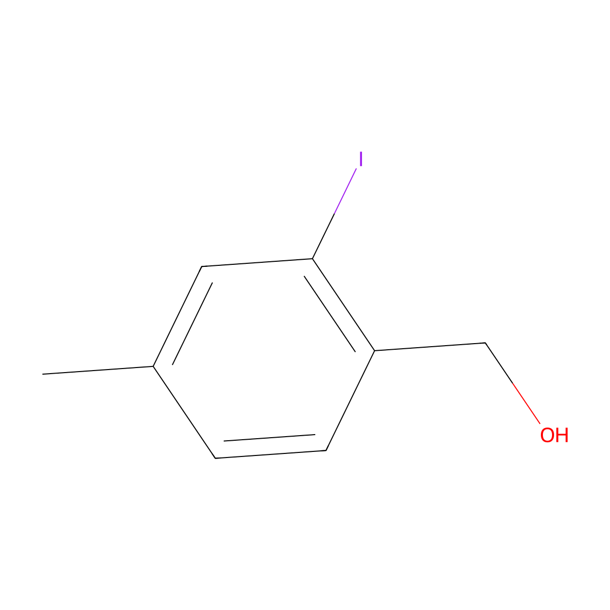 (2-Iodo-4-methylphenyl)methanol molecular structure, CAS 126156-20-5