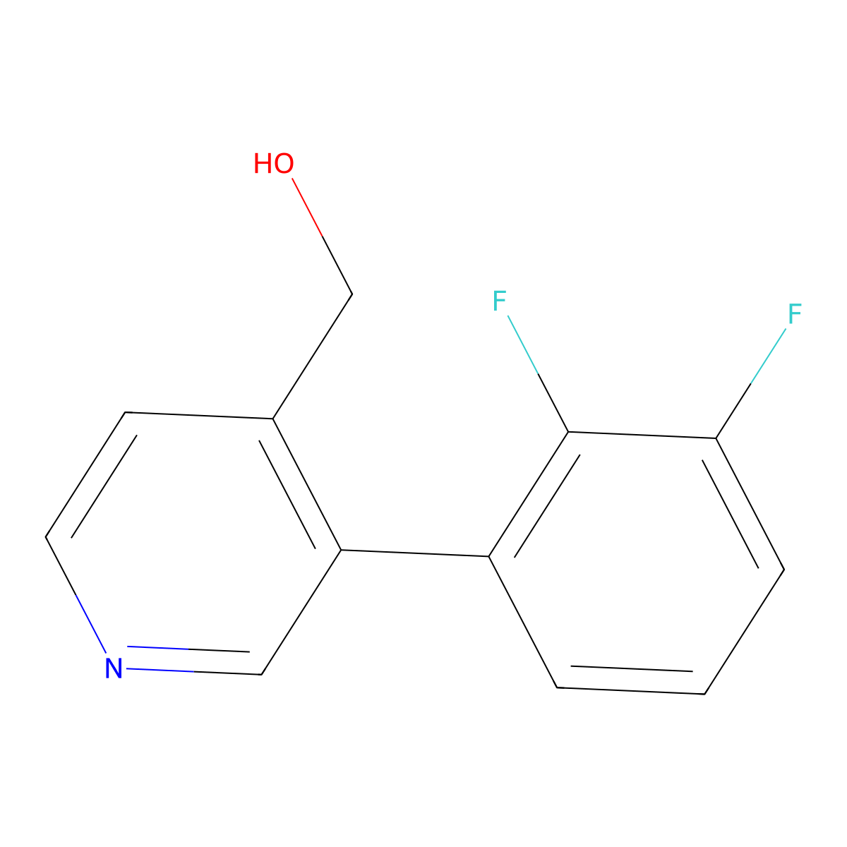 (3-(2,3-Difluorophenyl)pyridin-4-yl)methanol molecular structure, CAS 1261561-11-8