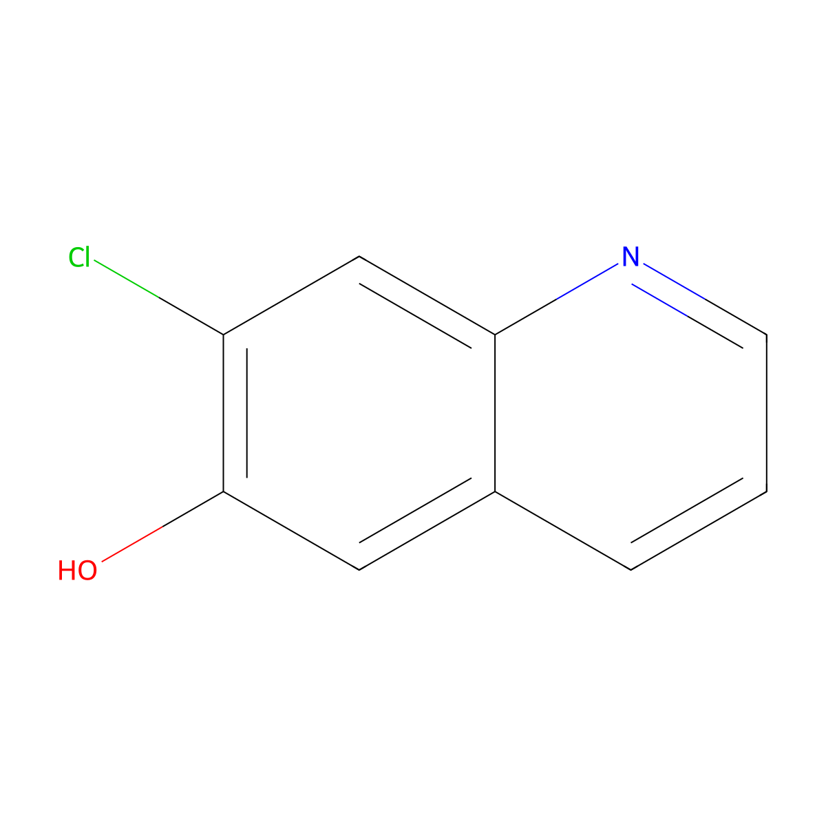 7-Chloroquinolin-6-ol molecular structure, CAS 1261561-19-6