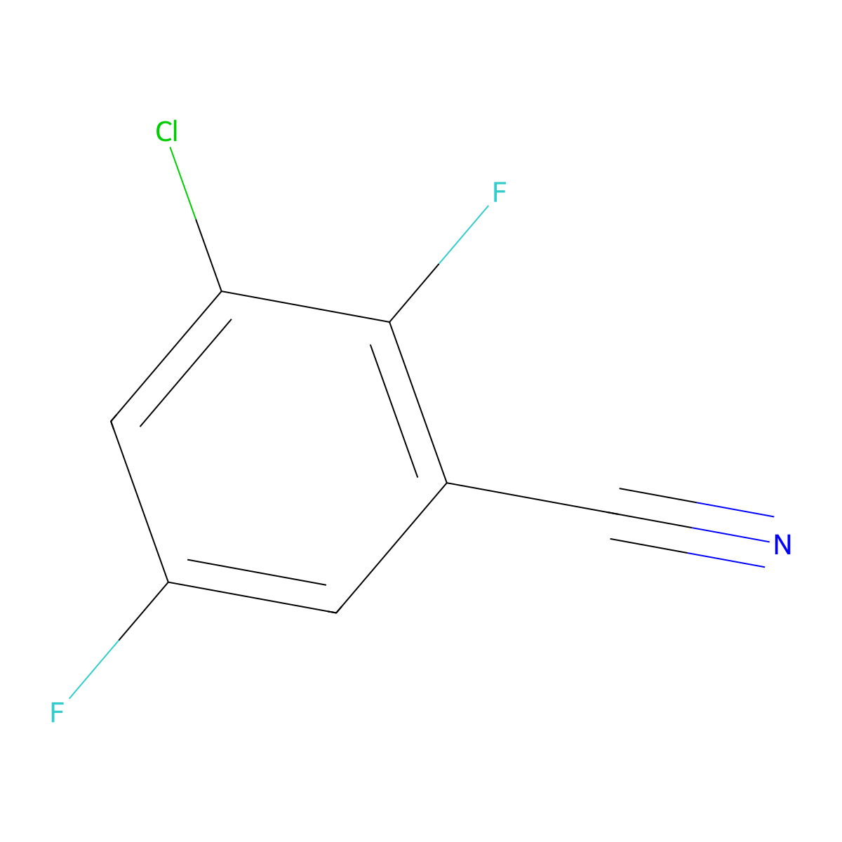 3-Chloro-2,5-difluorobenzonitrile molecular structure, CAS 1261561-88-9