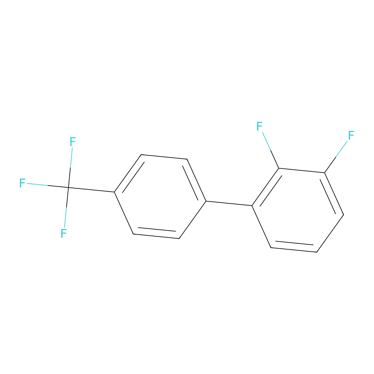 2,3-Difluoro-4'-(trifluoromethyl)-1,1'-biphenyl molecular structure, CAS 1261561-89-0