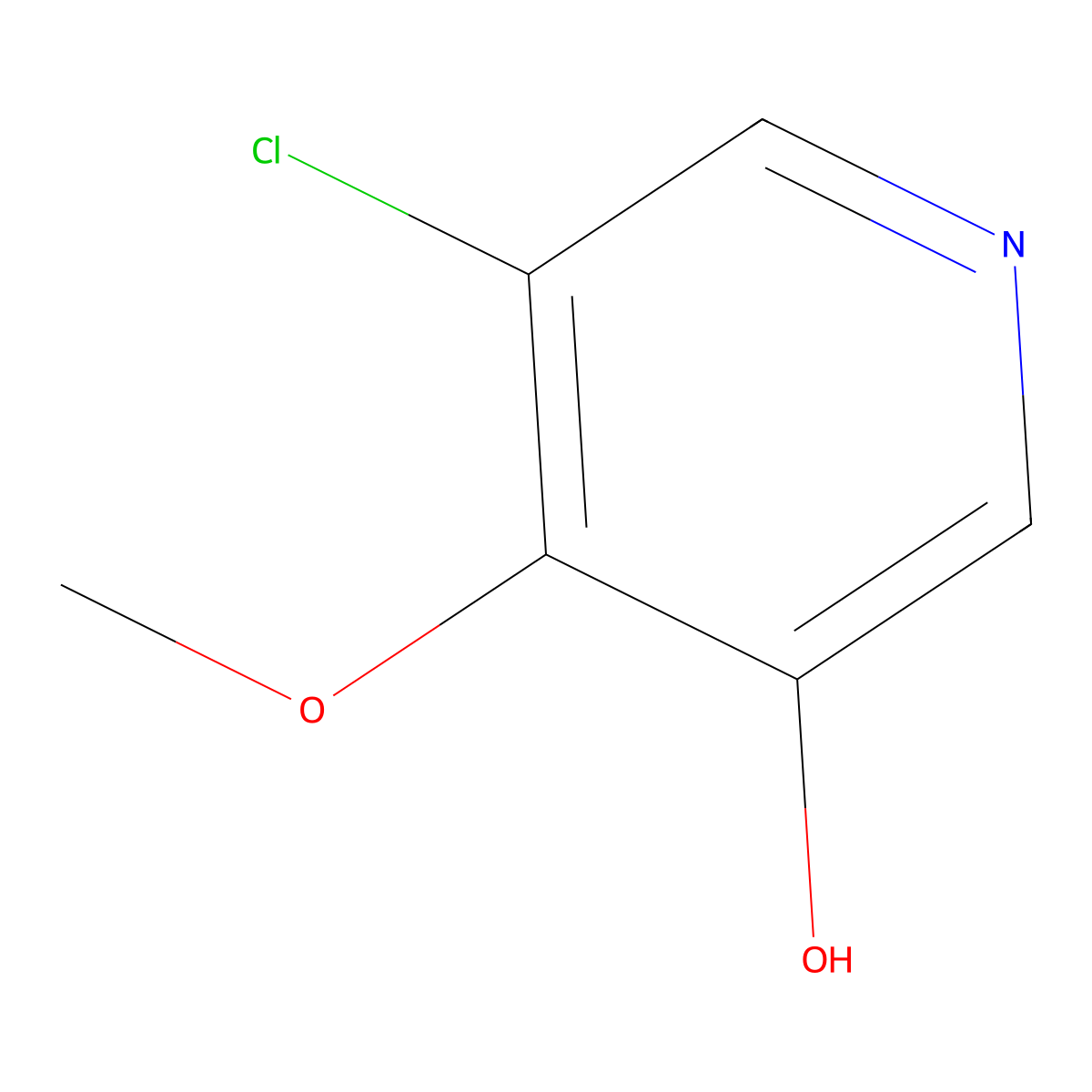 5-Chloro-4-methoxypyridin-3-ol molecular structure, CAS 1261562-45-1