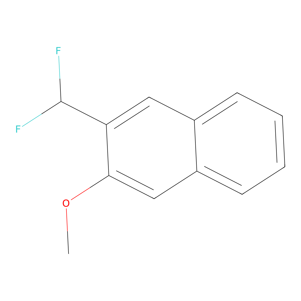 2-(Difluoromethyl)-3-methoxynaphthalene molecular structure, CAS 1261562-50-8