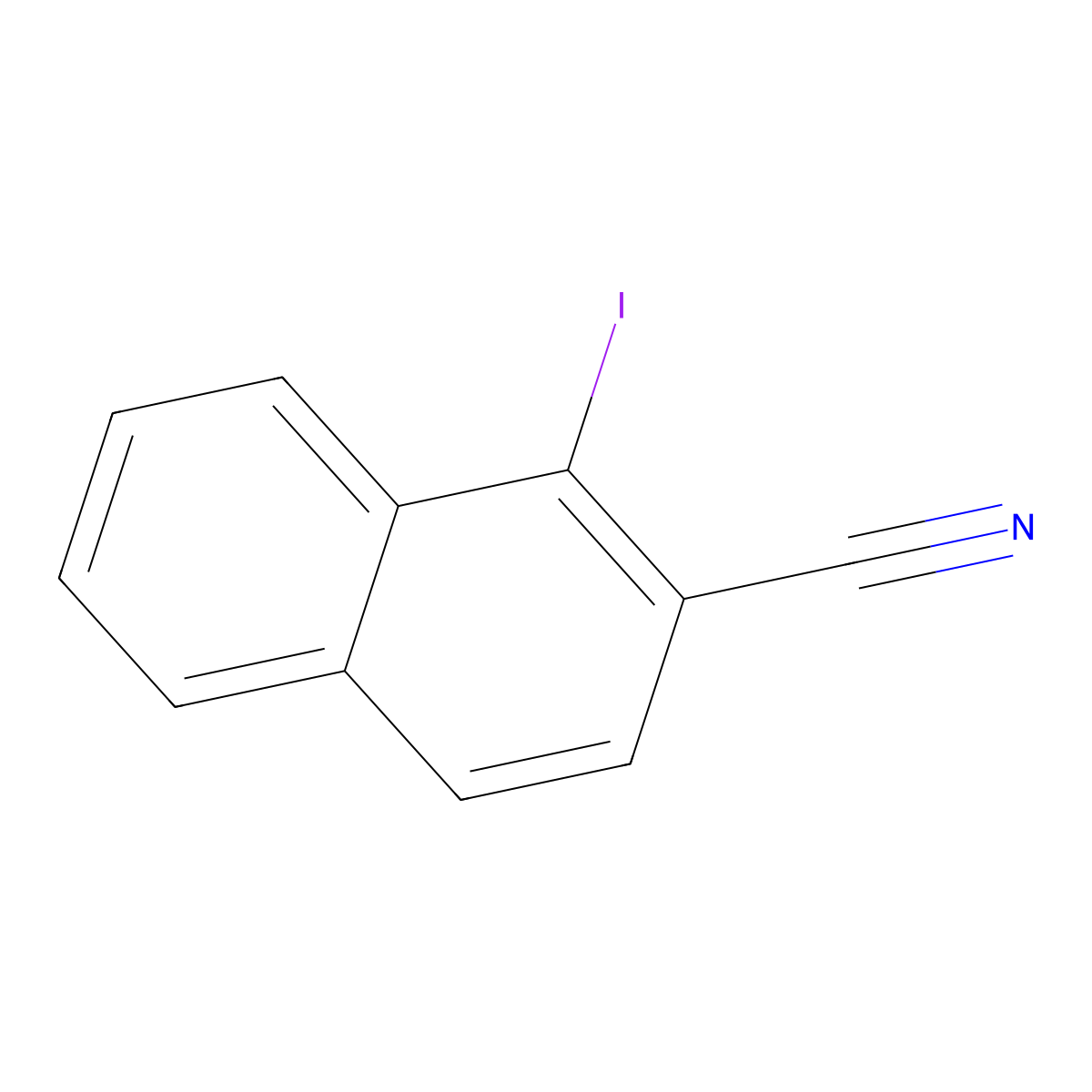 1-Iodonaphthalene-2-carbonitrile molecular structure, CAS 1261562-51-9