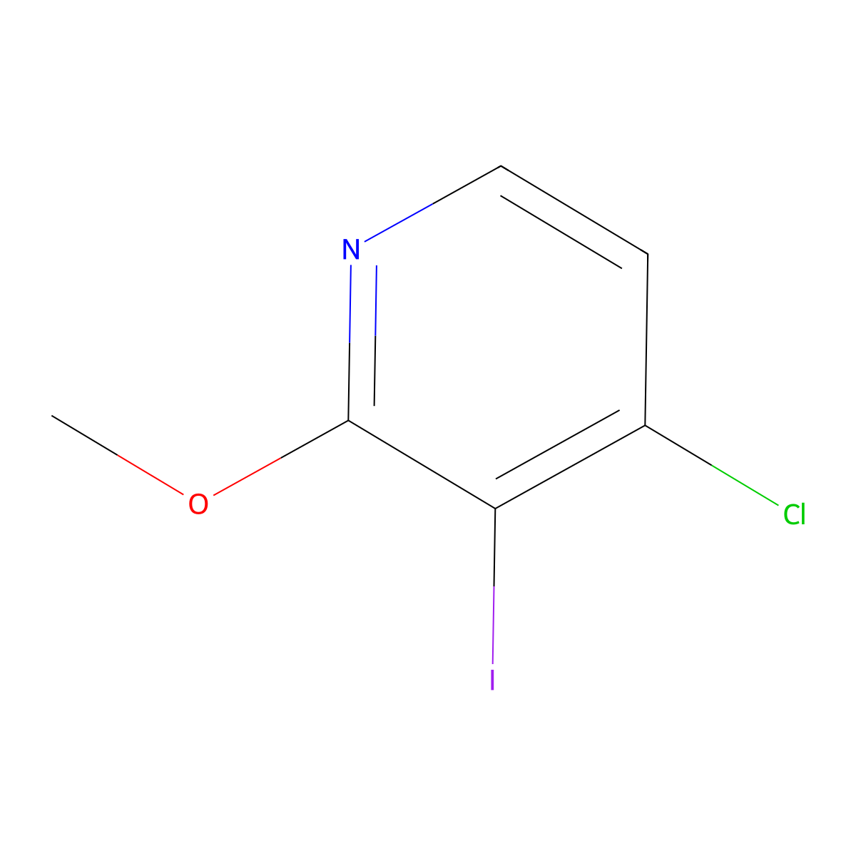 4-Chloro-3-iodo-2-methoxypyridine molecular structure, CAS 1261562-56-4