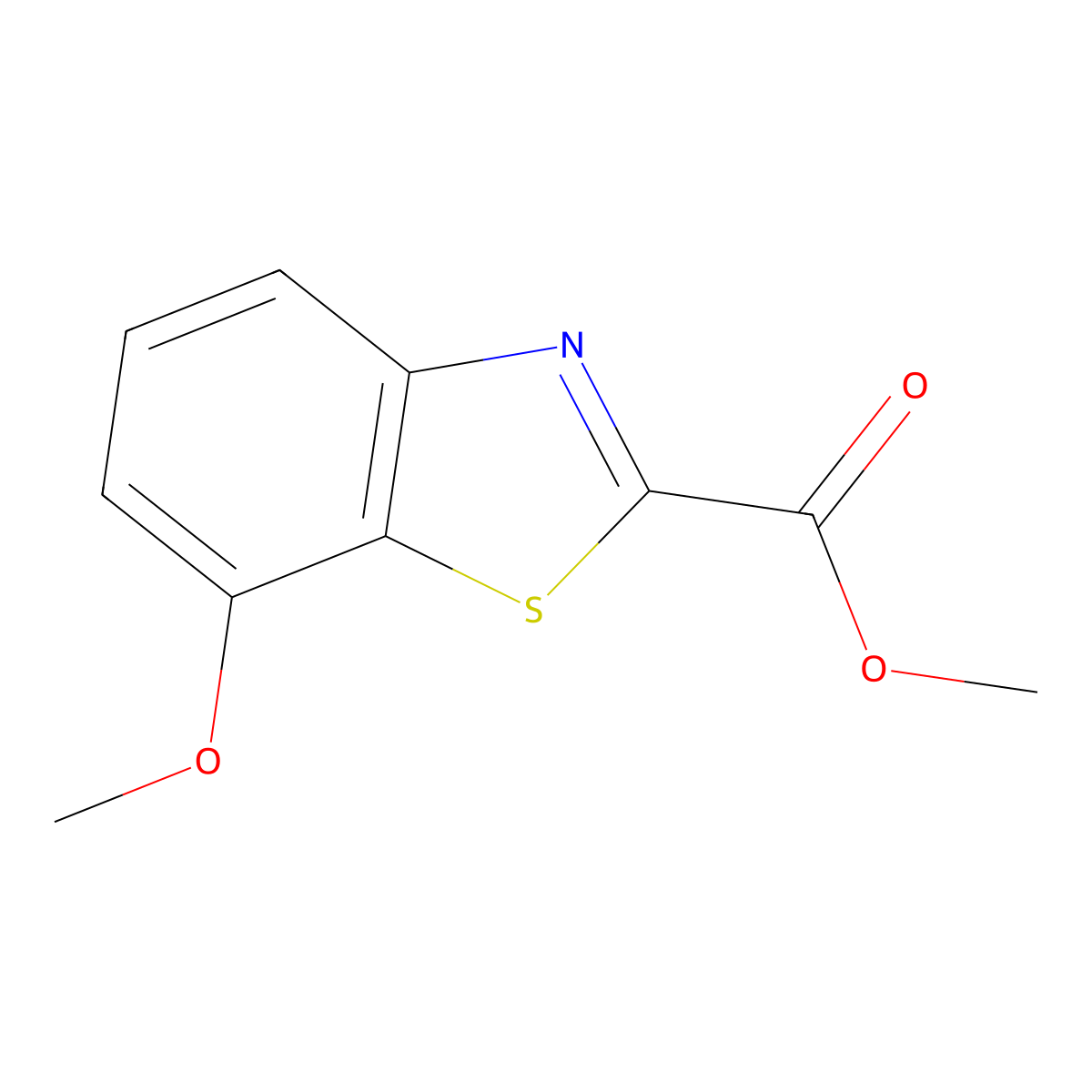 Methyl 7-methoxybenzo[d]thiazole-2-carboxylate molecular structure, CAS 1261563-40-9