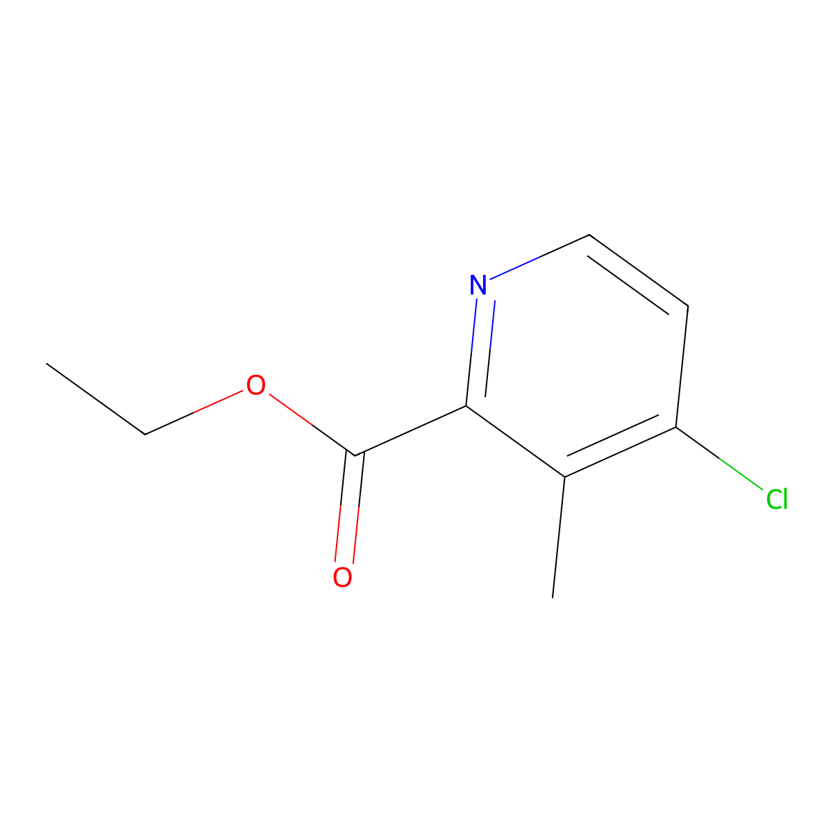 Ethyl 4-chloro-3-methylpicolinate molecular structure, CAS 1261564-12-8