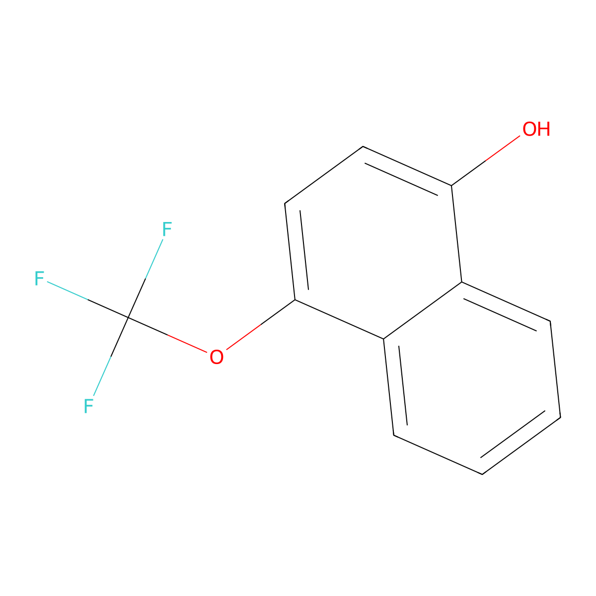 1-(Trifluoromethoxy)-4-naphthol molecular structure, CAS 1261564-17-3