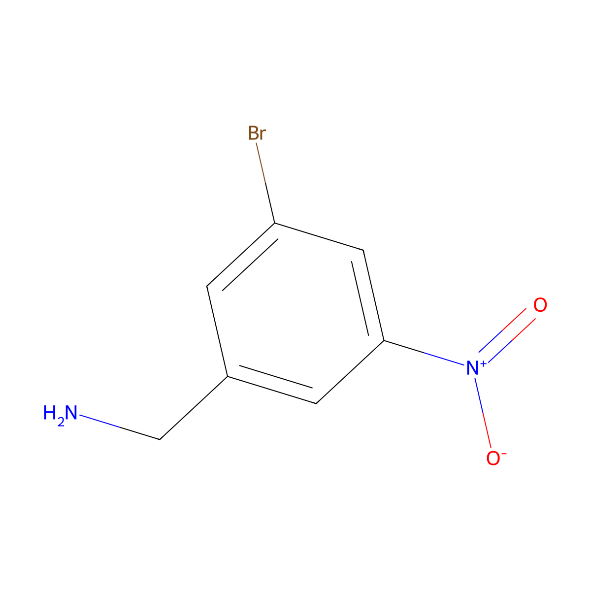 (3-Bromo-5-nitrophenyl)methanamine molecular structure, CAS 1261566-83-9