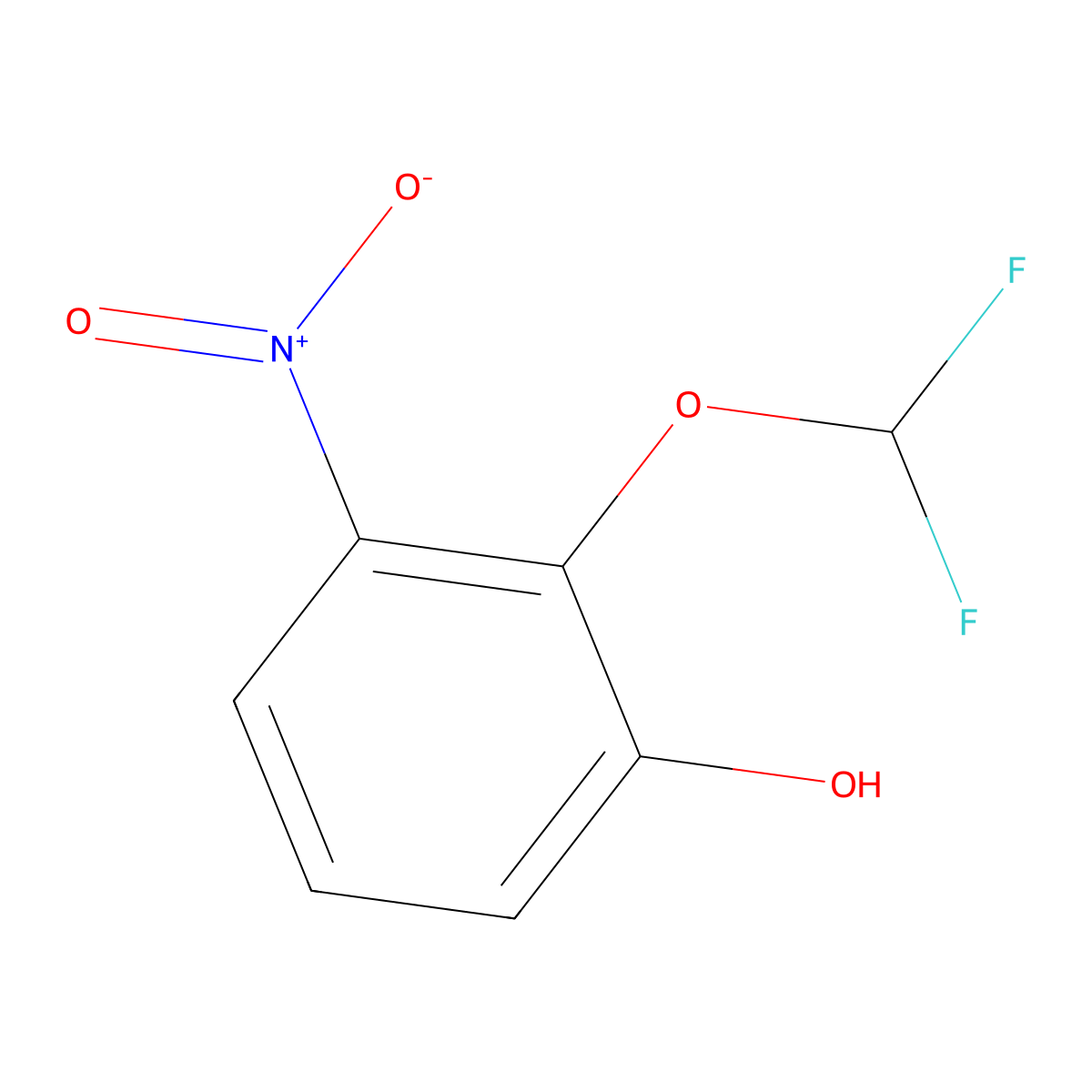 2-(Difluoromethoxy)-3-nitrophenol molecular structure, CAS 1261567-61-6