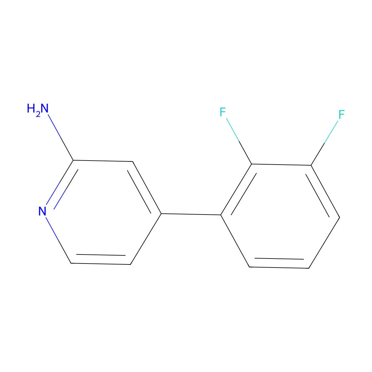 4-(2,3-Difluorophenyl)pyridin-2-amine molecular structure, CAS 1261567-94-5