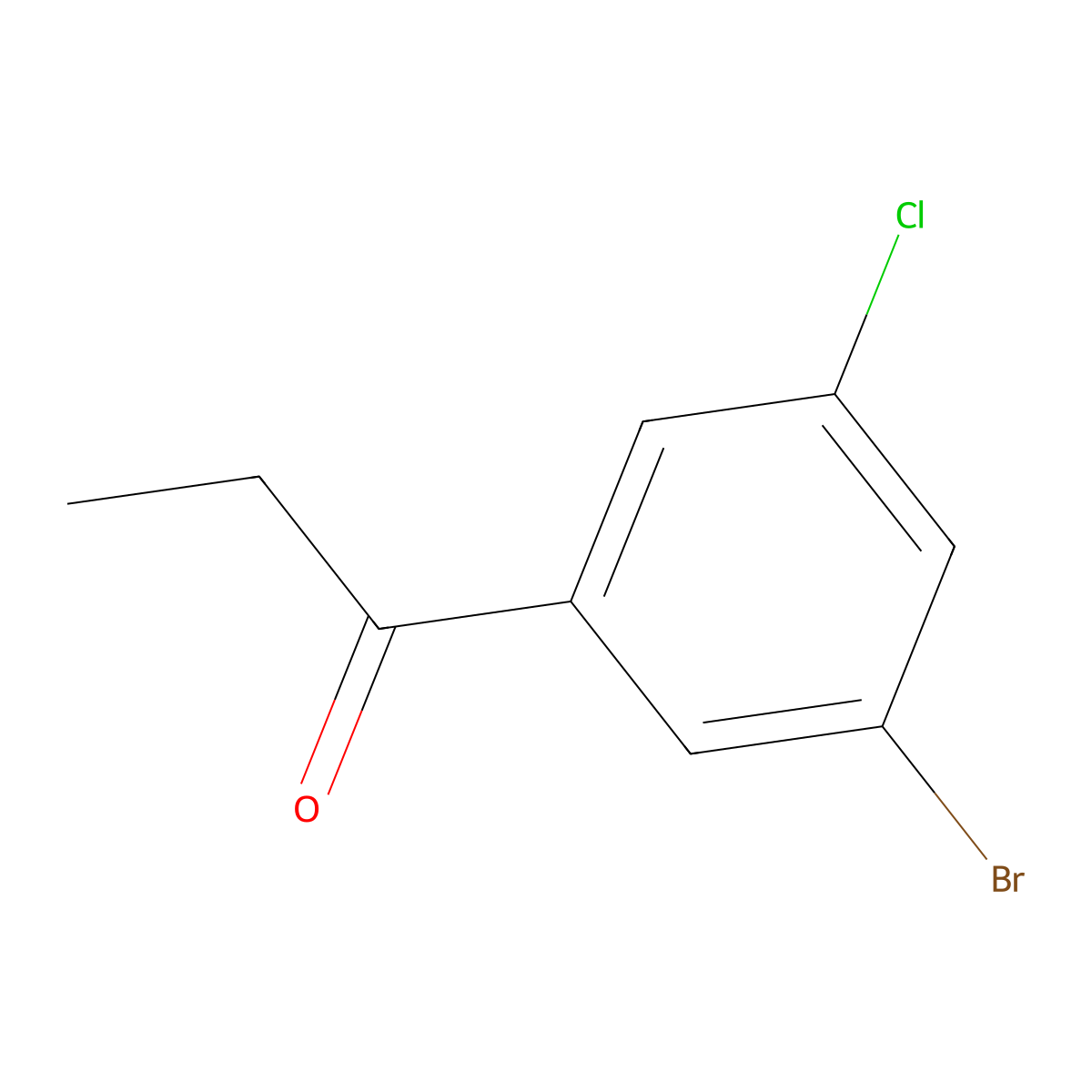 1-(3-Bromo-5-chlorophenyl)propan-1-one molecular structure, CAS 1261568-27-7