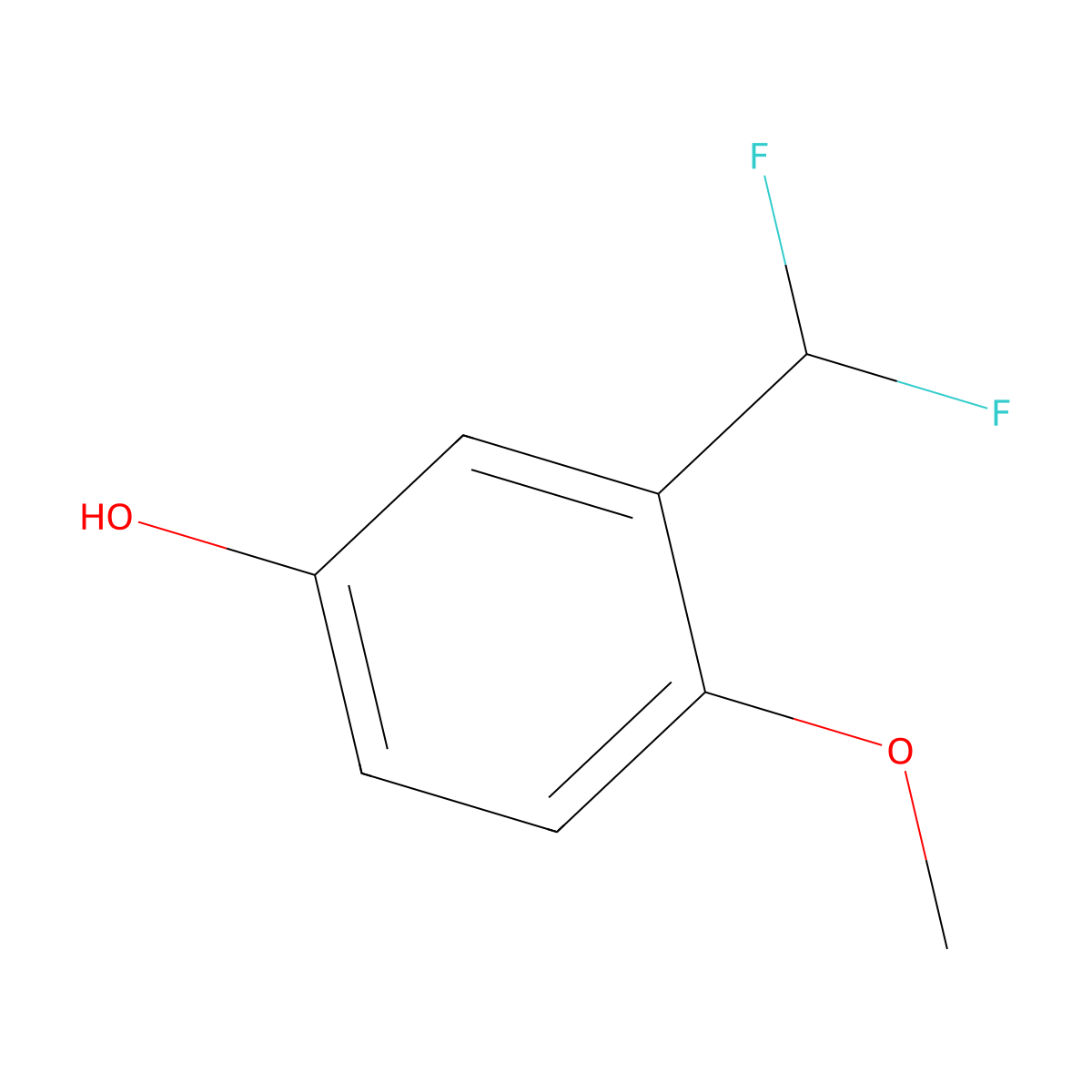 3-(Difluoromethyl)-4-methoxyphenol molecular structure, CAS 1261568-49-3