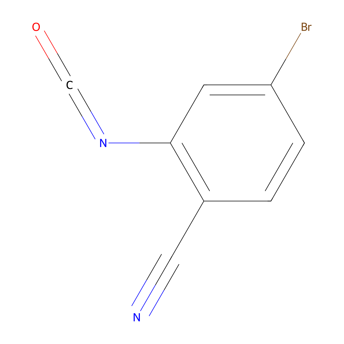 4-Bromo-2-isocyanatobenzonitrile molecular structure, CAS 1261568-98-2