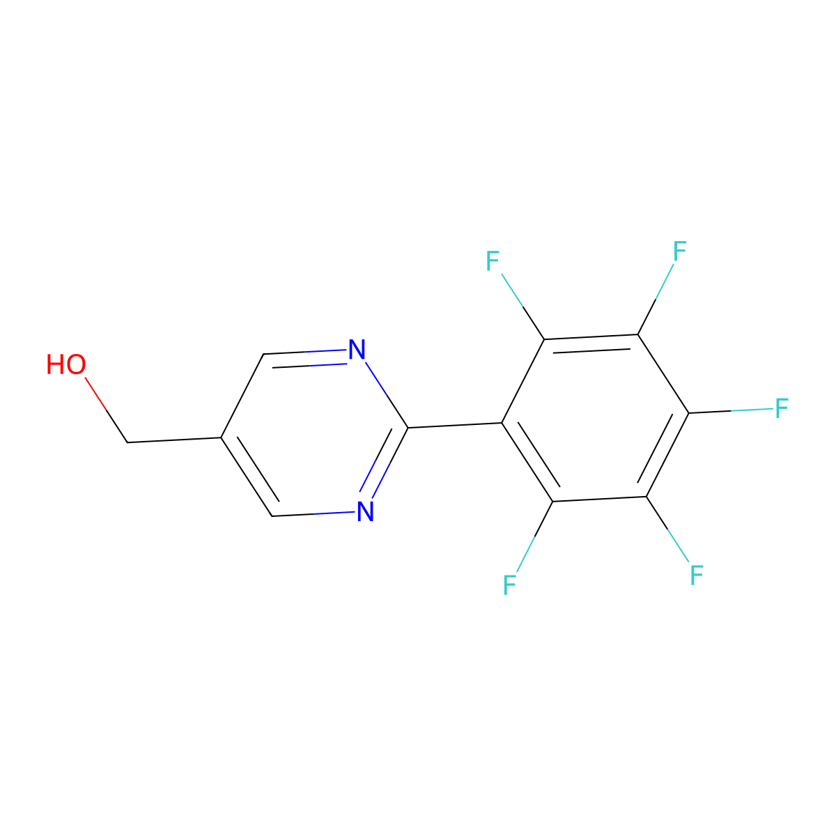 2-(Perfluorophenyl)pyrimidine-5-methanol molecular structure, CAS 1261569-21-4