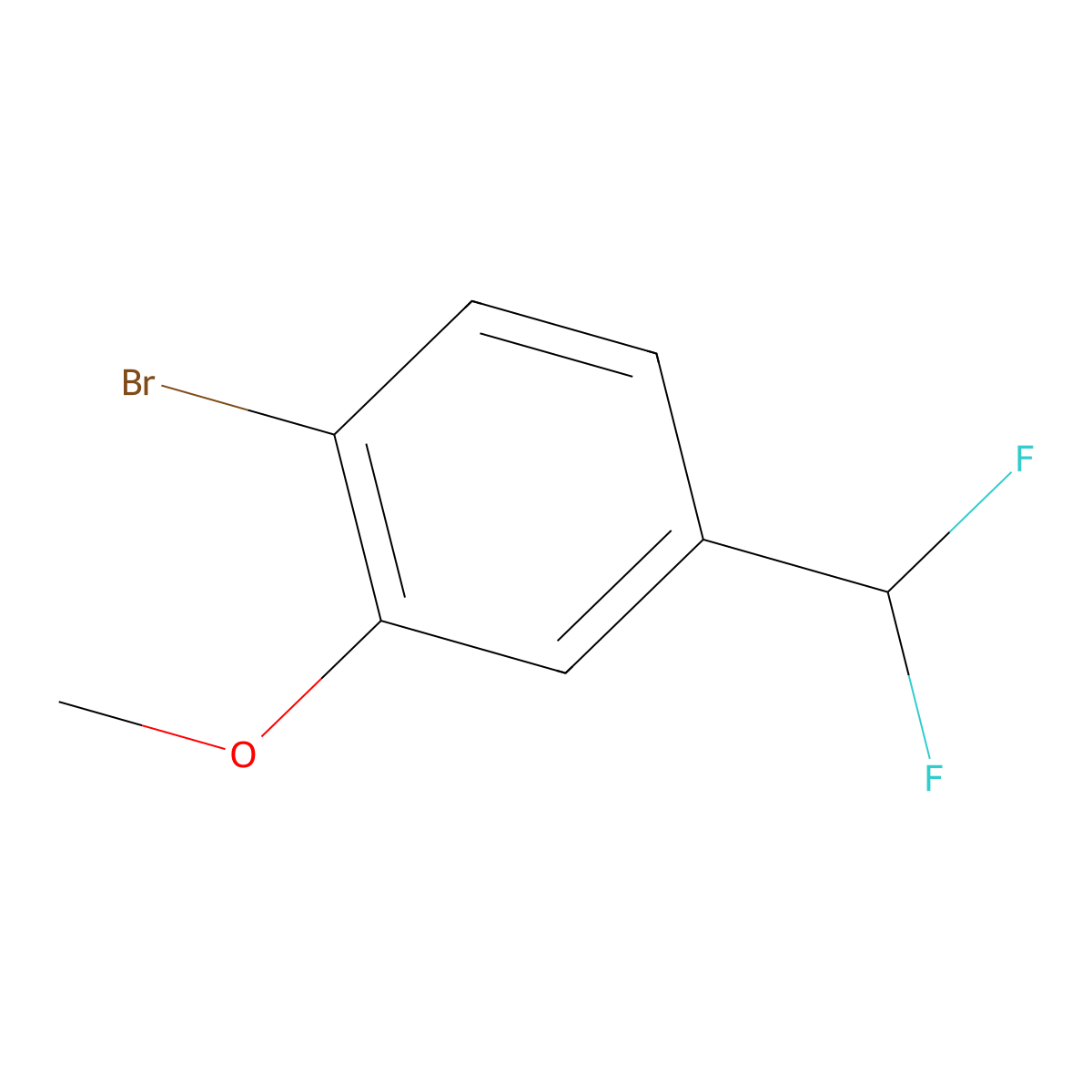 1-Bromo-4-(difluoromethyl)-2-methoxybenzene molecular structure, CAS 1261569-65-6