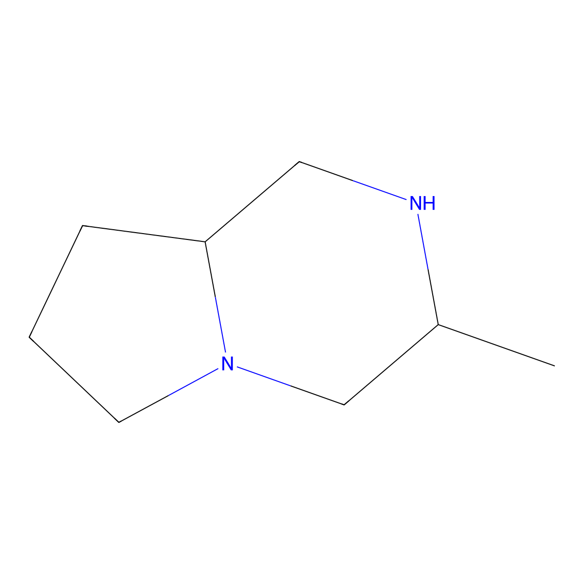 (3R,8aR)-3-methyl-1,2,3,4,6,7,8,8a-octahydropyrrolo[1,2-a]pyrazine molecular structure, CAS 1261569-77-0