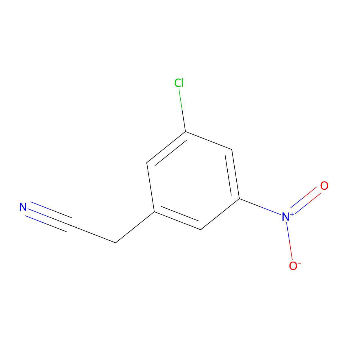 2-(3-Chloro-5-nitrophenyl)acetonitrile molecular structure, CAS 1261570-65-3