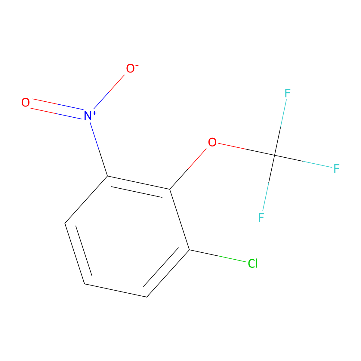 1-Chloro-3-nitro-2-(trifluoromethoxy)benzene molecular structure, CAS 1261570-83-5