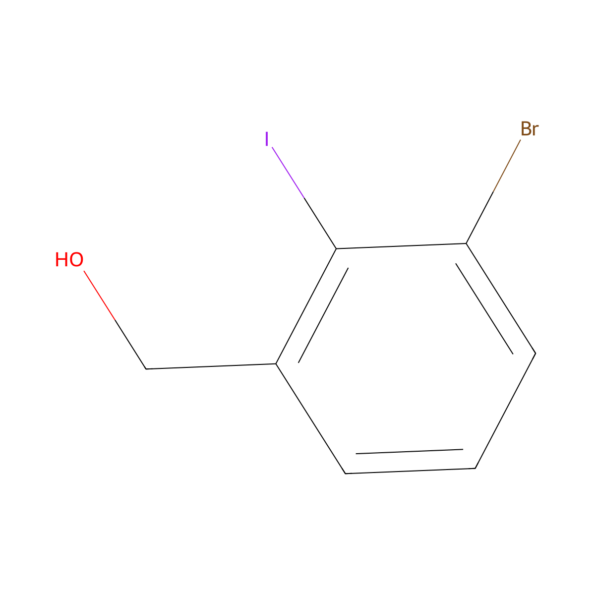 (3-Bromo-2-iodophenyl)methanol molecular structure, CAS 1261571-03-2