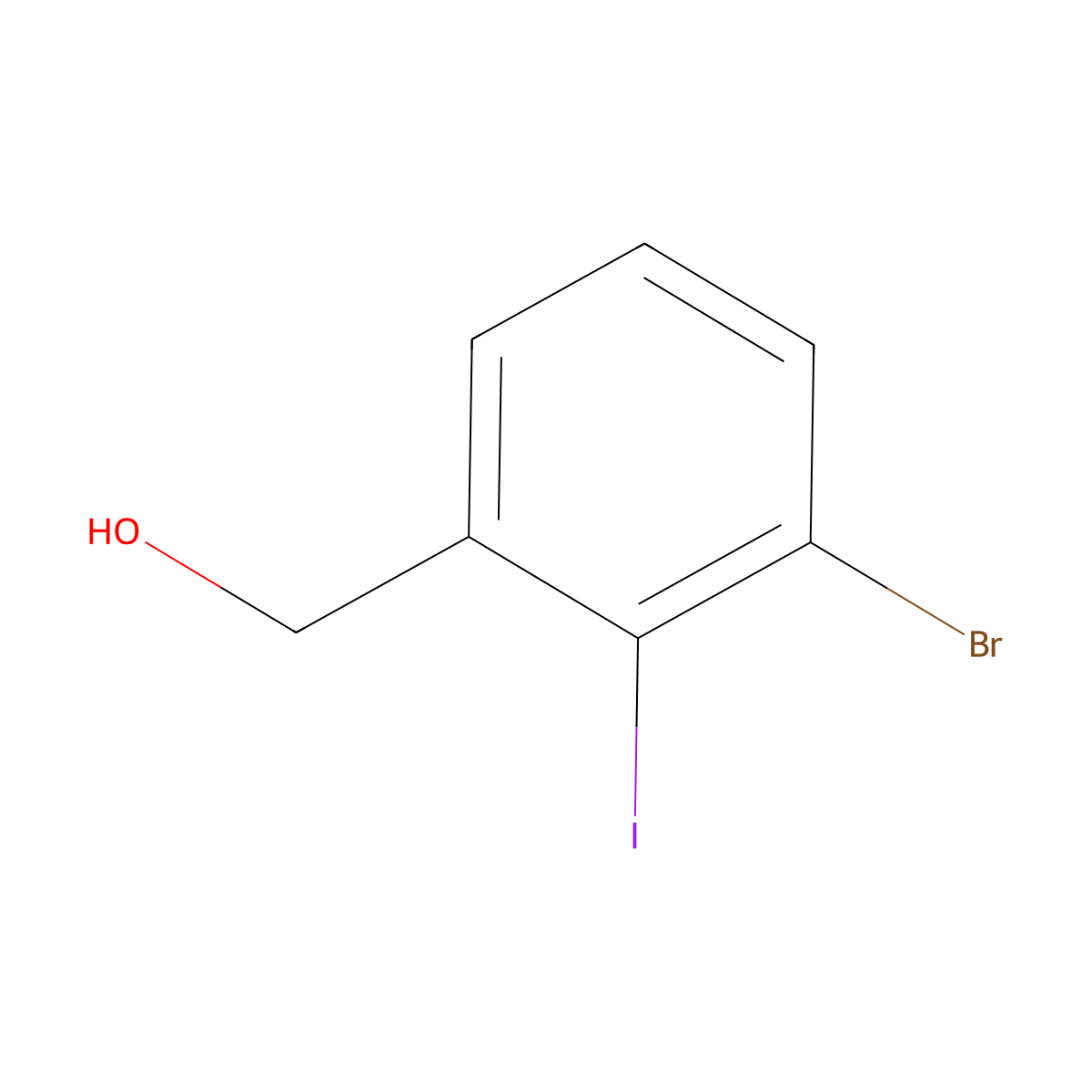 (3-Bromo-2-iodophenyl)methanol molecular structure, CAS 1261571-03-2