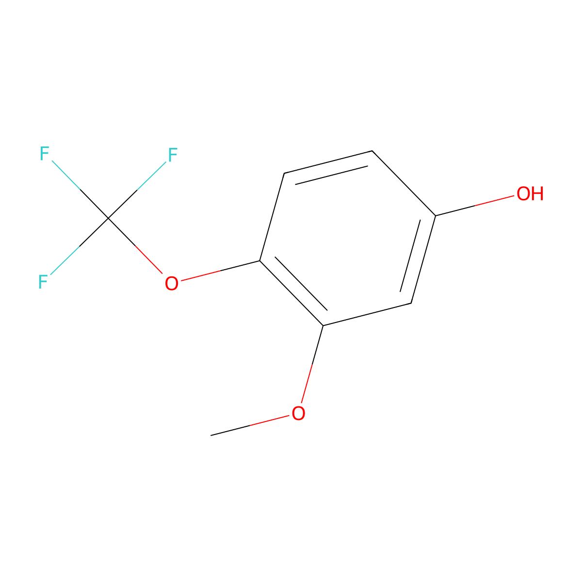 3-Methoxy-4-(trifluoromethoxy)phenol molecular structure, CAS 1261571-61-2