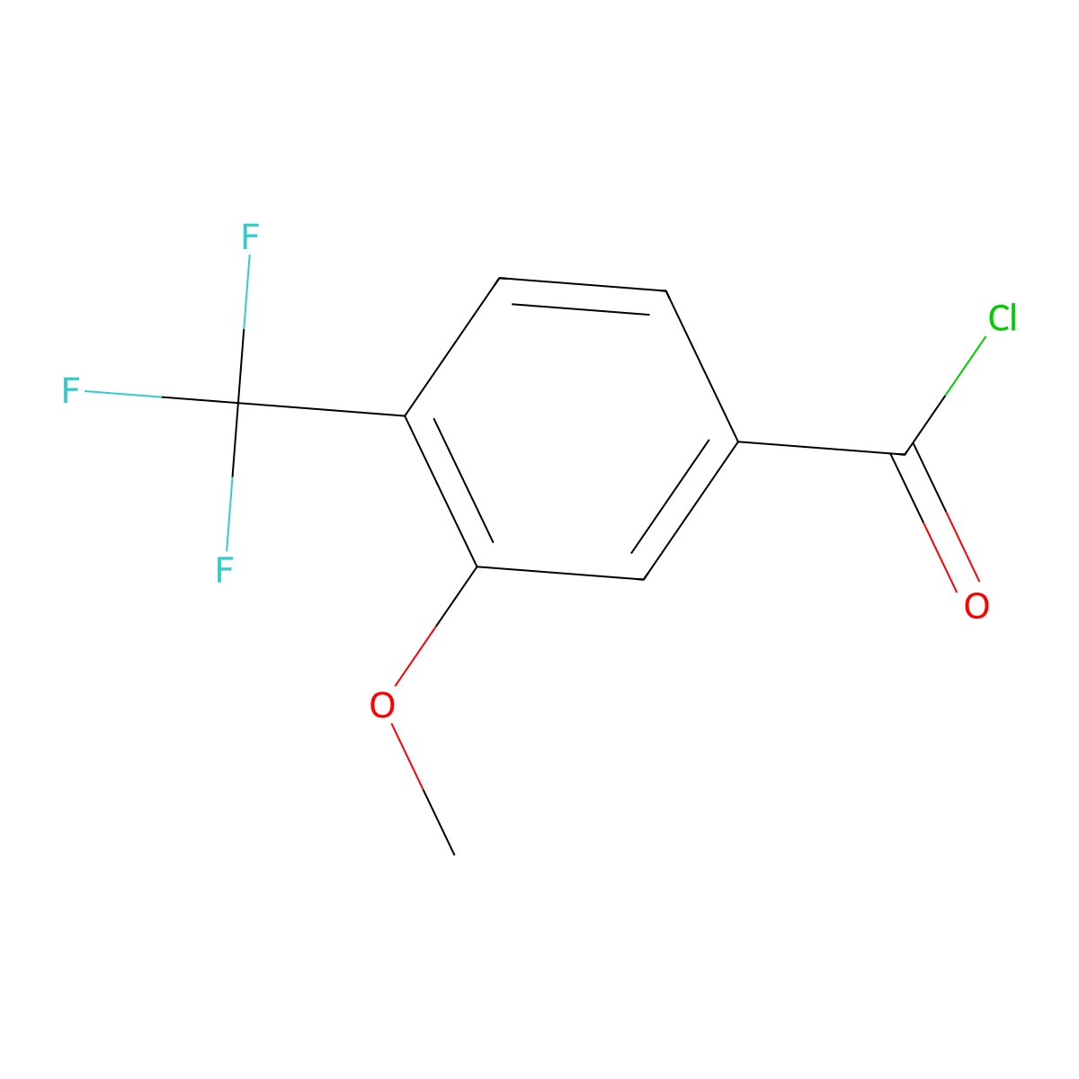 3-Methoxy-4-(trifluoromethyl)benzoyl chloride molecular structure, CAS 1261571-92-9
