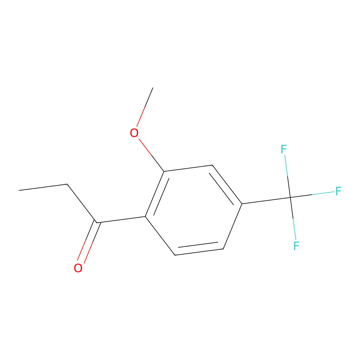 1-[2-Methoxy-4-(trifluoromethyl)phenyl]-1-propanone molecular structure, CAS 1261571-99-6