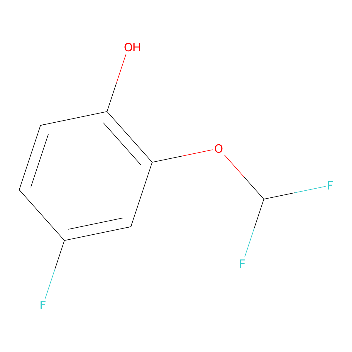 2-(Difluoromethoxy)-4-fluorophenol molecular structure, CAS 1261572-13-7