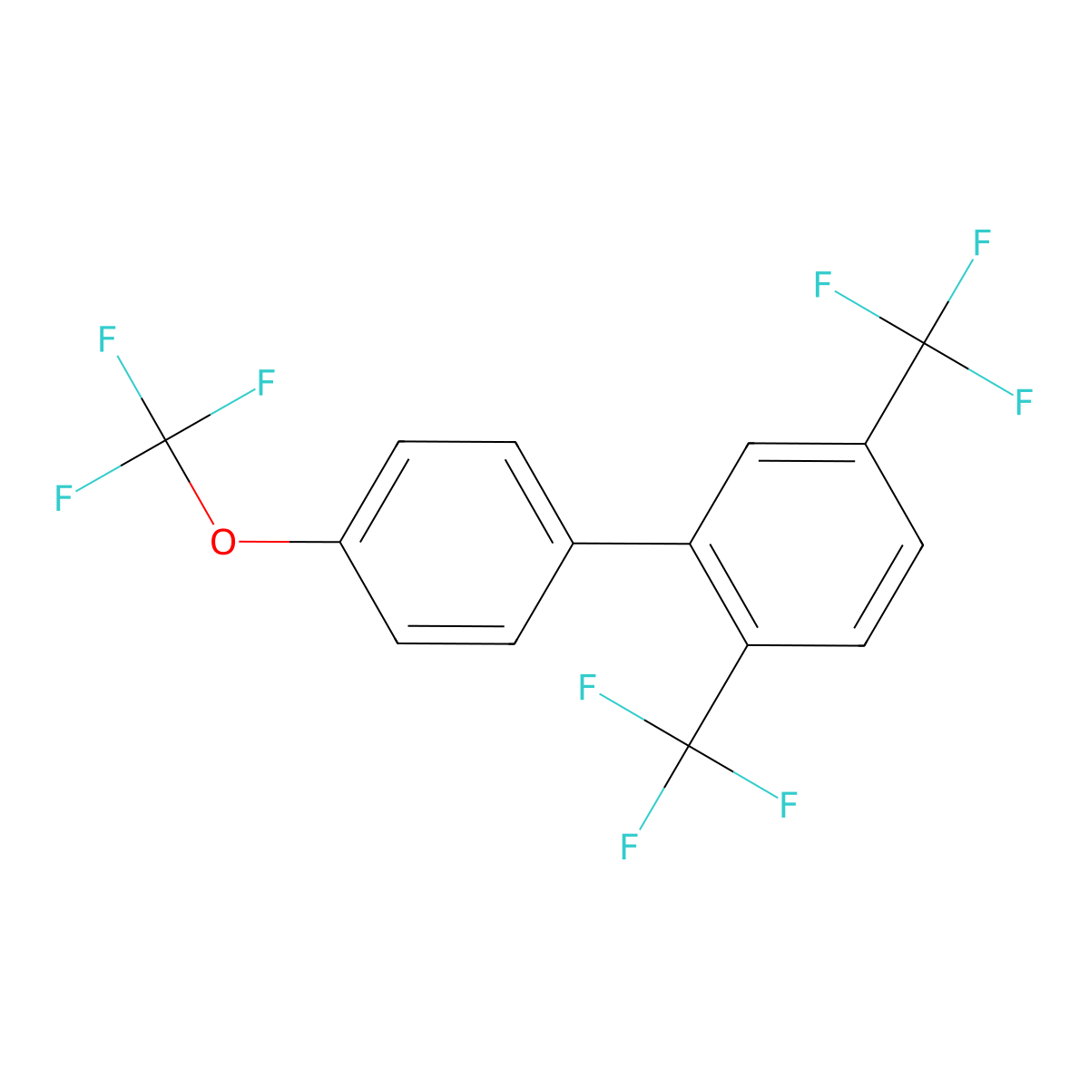 4'-(Trifluoromethoxy)-2,5-bis(trifluoromethyl)-1,1'-biphenyl molecular structure, CAS 1261572-14-8