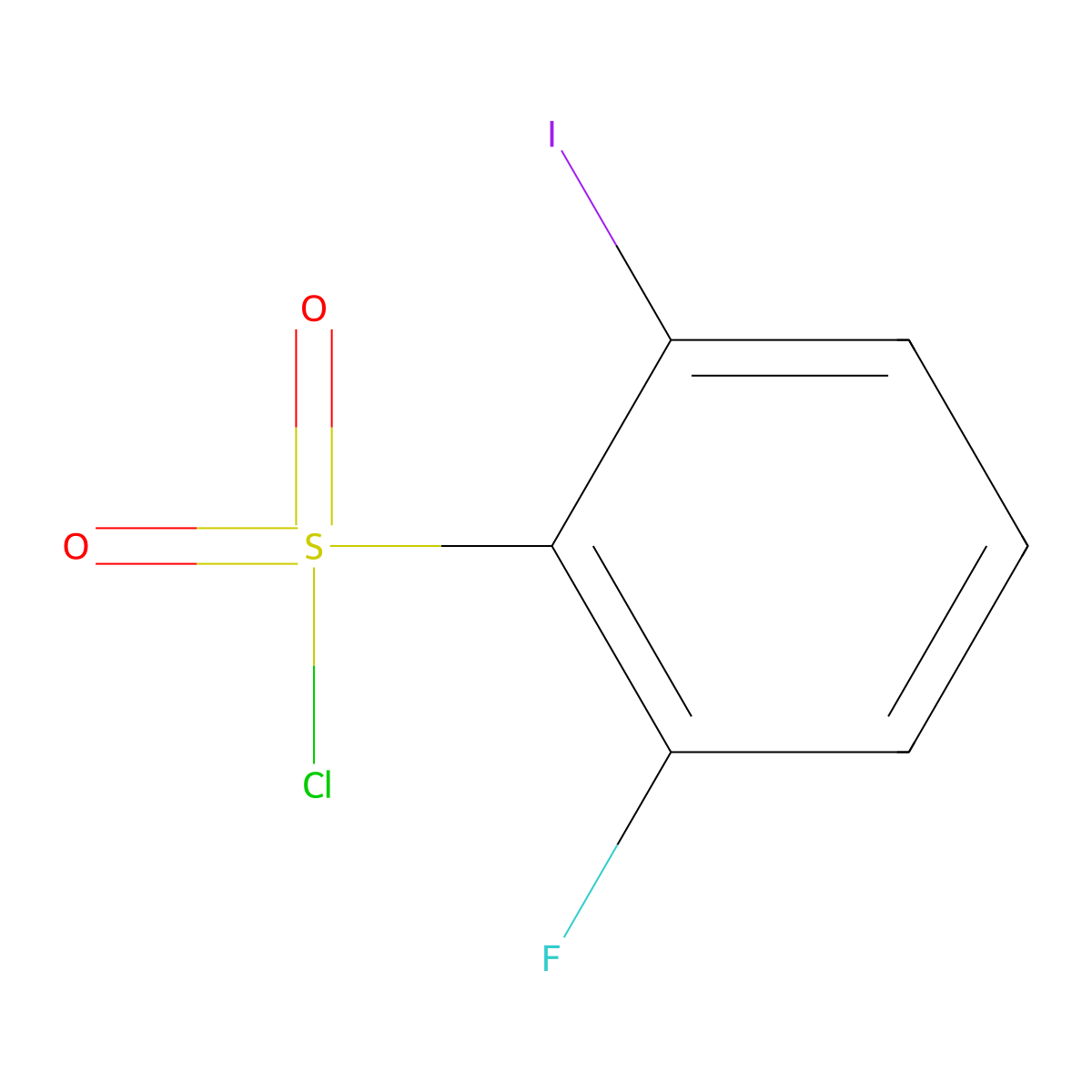 2-Fluoro-6-iodobenzenesulfonyl chloride molecular structure, CAS 1261572-34-2