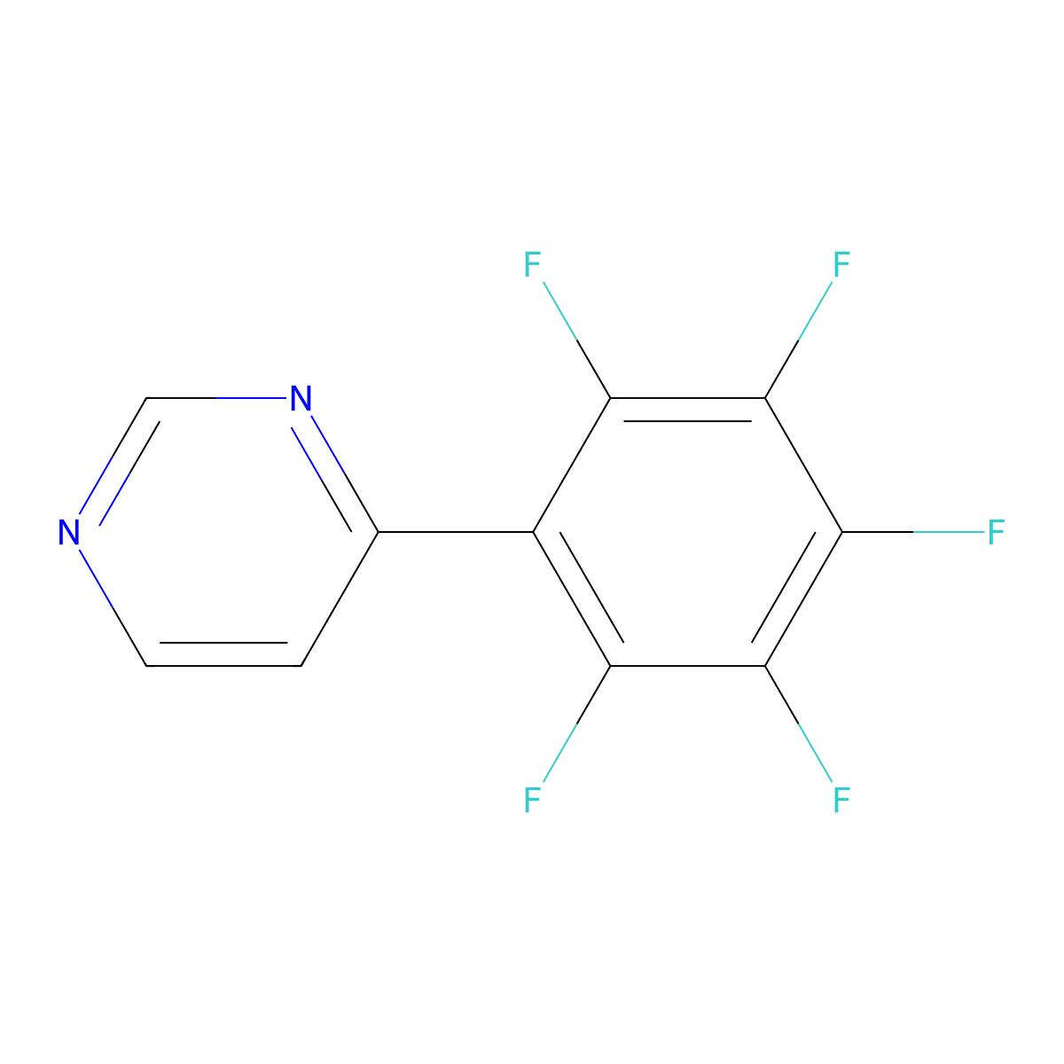 4-(Perfluorophenyl)pyrimidine molecular structure, CAS 1261572-86-4