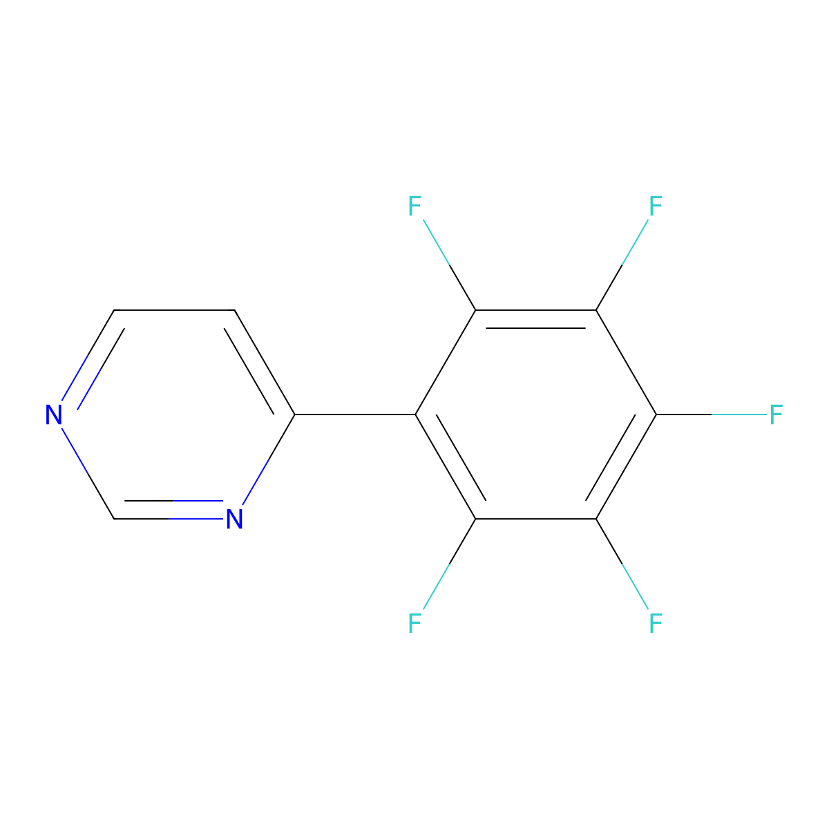 4-(Perfluorophenyl)pyrimidine molecular structure, CAS 1261572-86-4