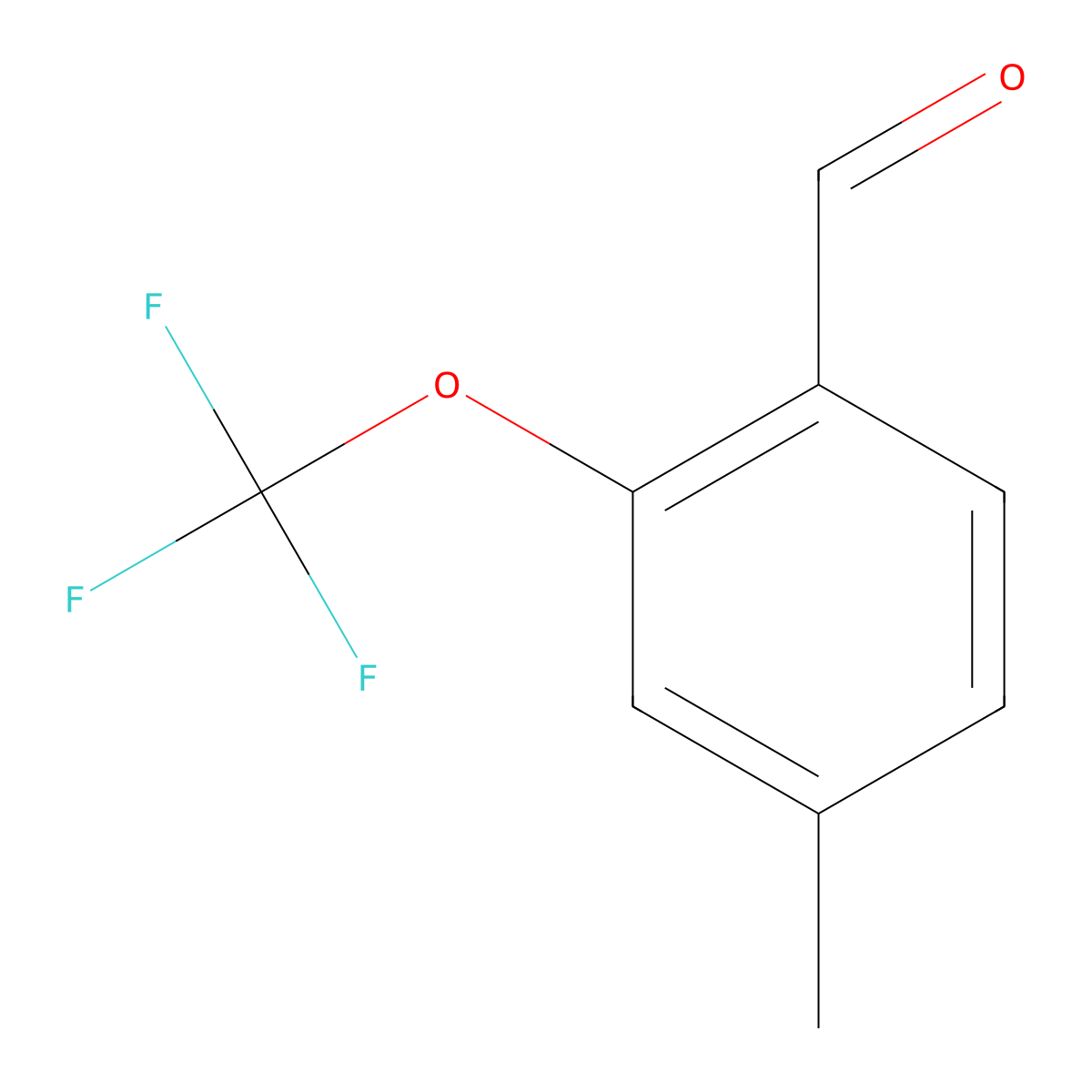 4-Methyl-2-(trifluoromethoxy)benzaldehyde molecular structure, CAS 1261573-43-6