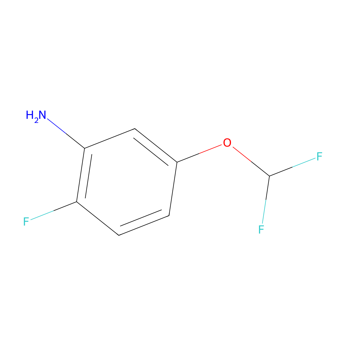 5-(Difluoromethoxy)-2-fluoroaniline molecular structure, CAS 1261573-56-1