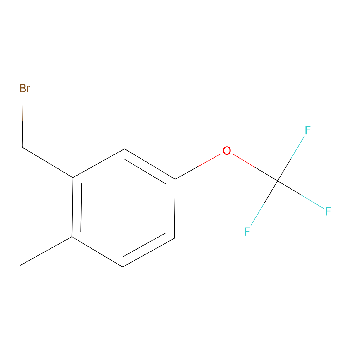 2-Methyl-5-(trifluoromethoxy)benzyl bromide molecular structure, CAS 1261573-60-7
