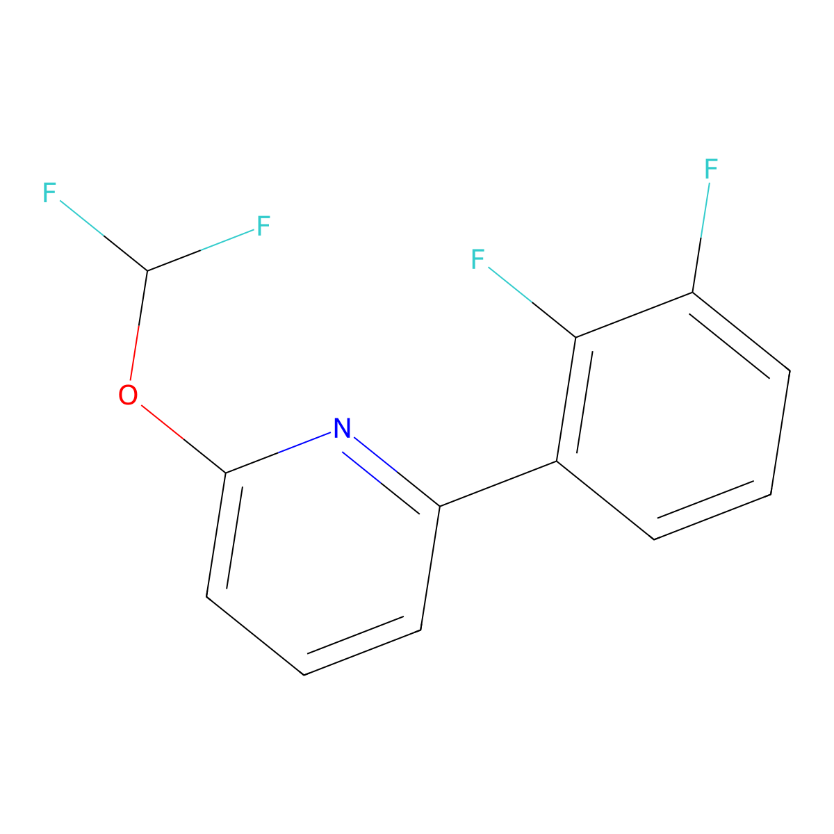 2-(Difluoromethoxy)-6-(2,3-difluorophenyl)pyridine molecular structure, CAS 1261574-05-3