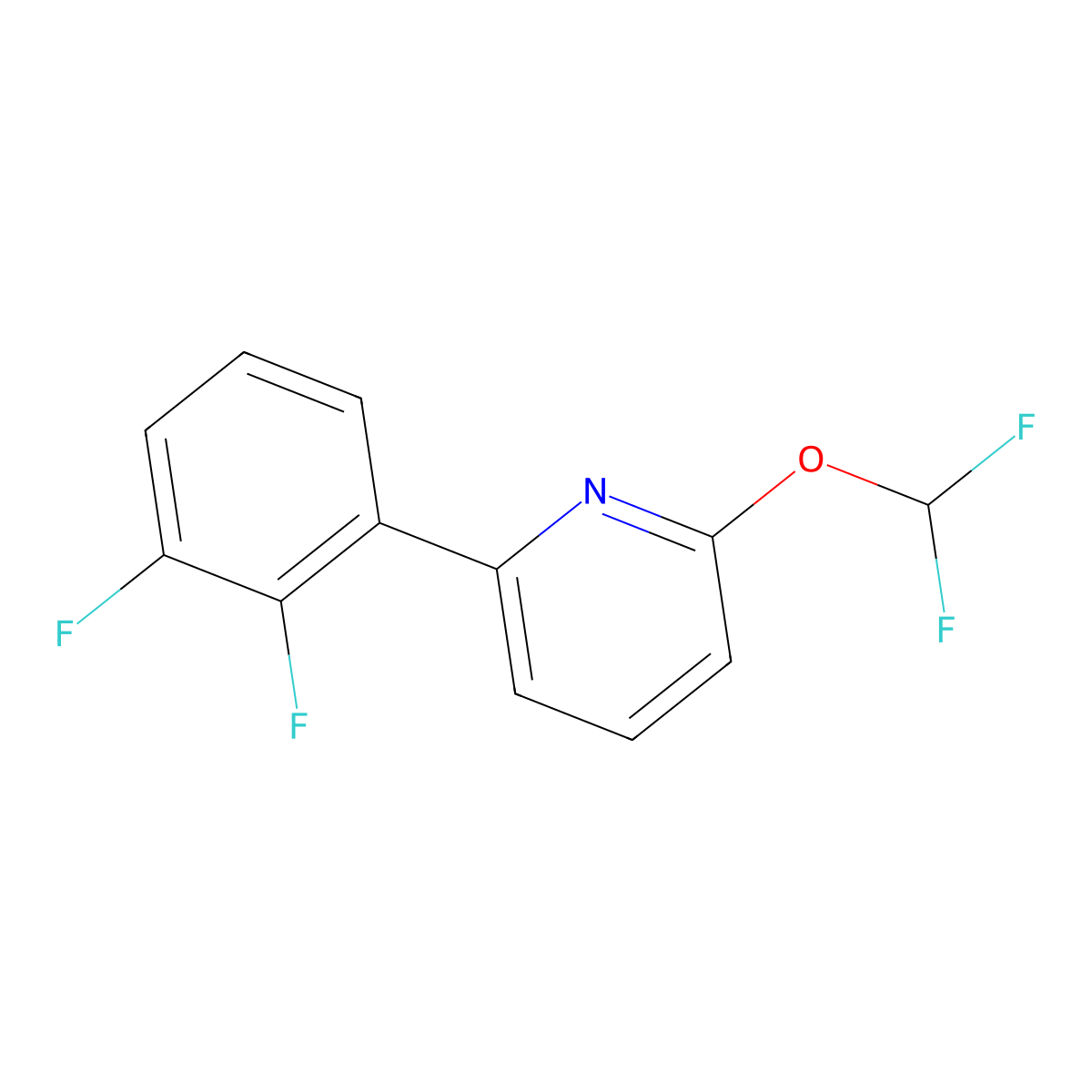 2-(Difluoromethoxy)-6-(2,3-difluorophenyl)pyridine molecular structure, CAS 1261574-05-3