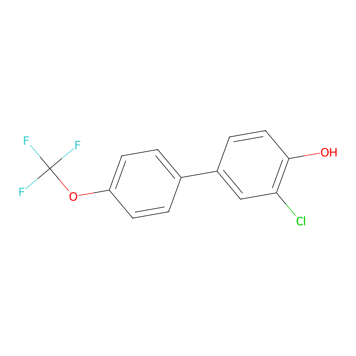 3-Chloro-4'-(trifluoromethoxy)[1,1'-biphenyl]-4-ol molecular structure, CAS 1261574-18-8