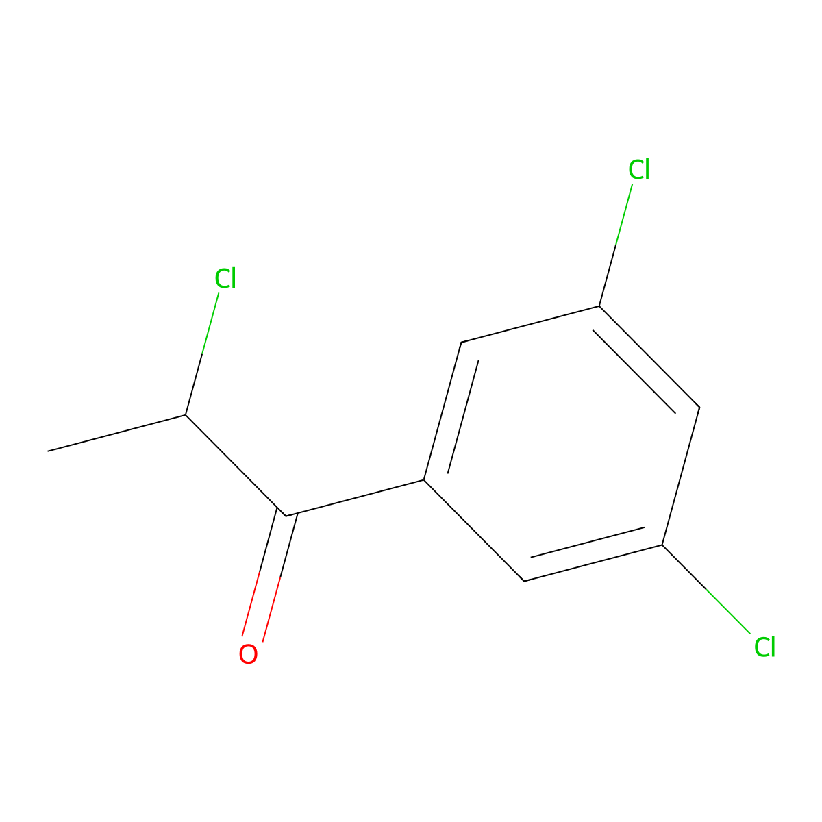 2-Chloro-1-(3,5-dichlorophenyl)-1-propanone molecular structure, CAS 1261574-21-3