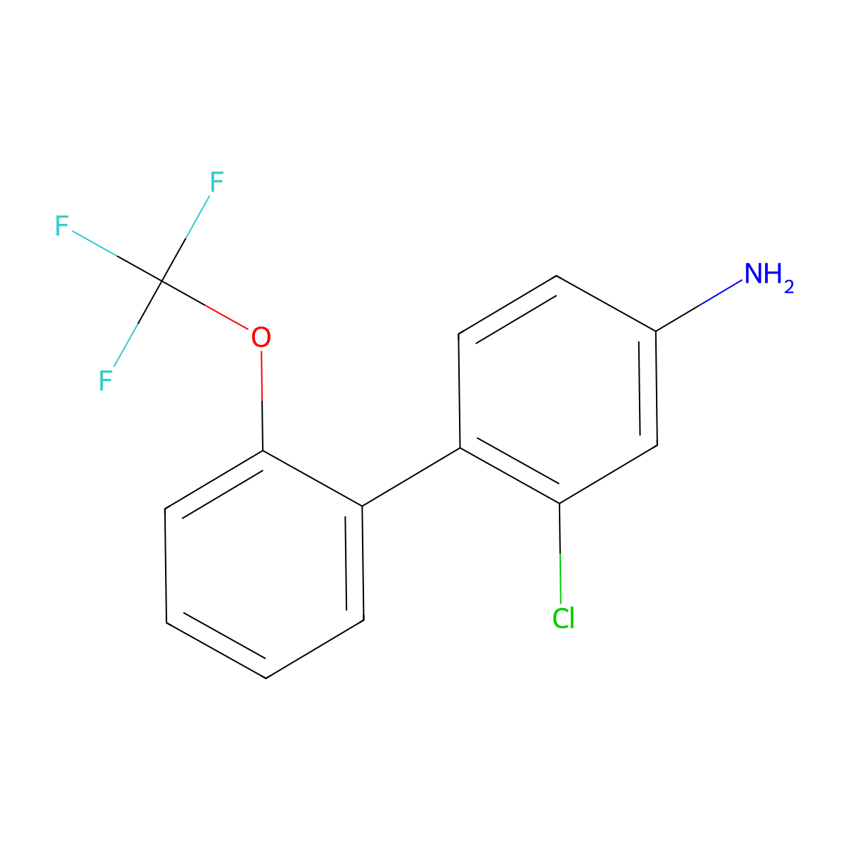 2-Chloro-2'-(trifluoromethoxy)-[1,1'-biphenyl]-4-amine molecular structure, CAS 1261574-49-5