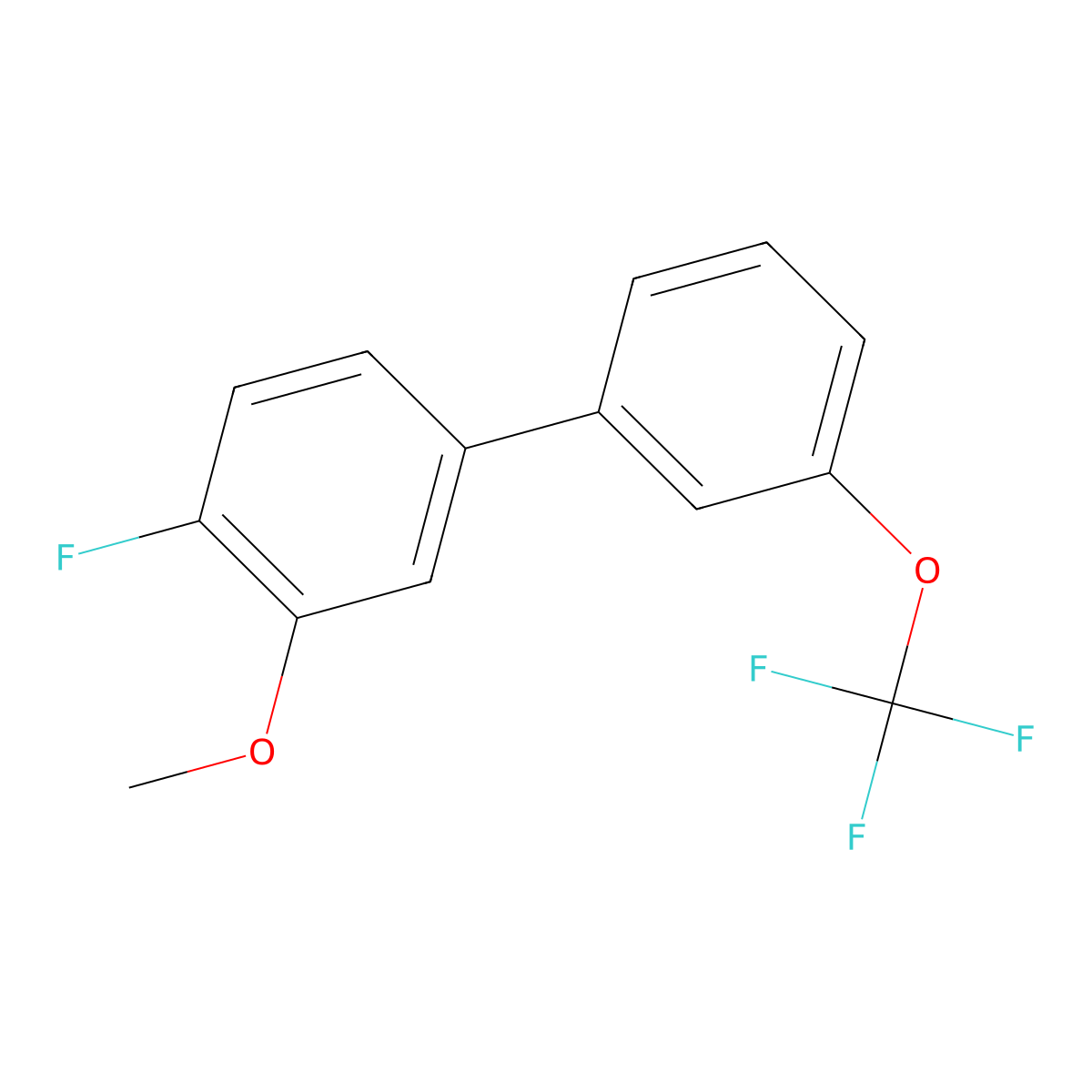 4-Fluoro-3-methoxy-3'-(trifluoromethoxy)-1,1'-biphenyl molecular structure, CAS 1261574-62-2