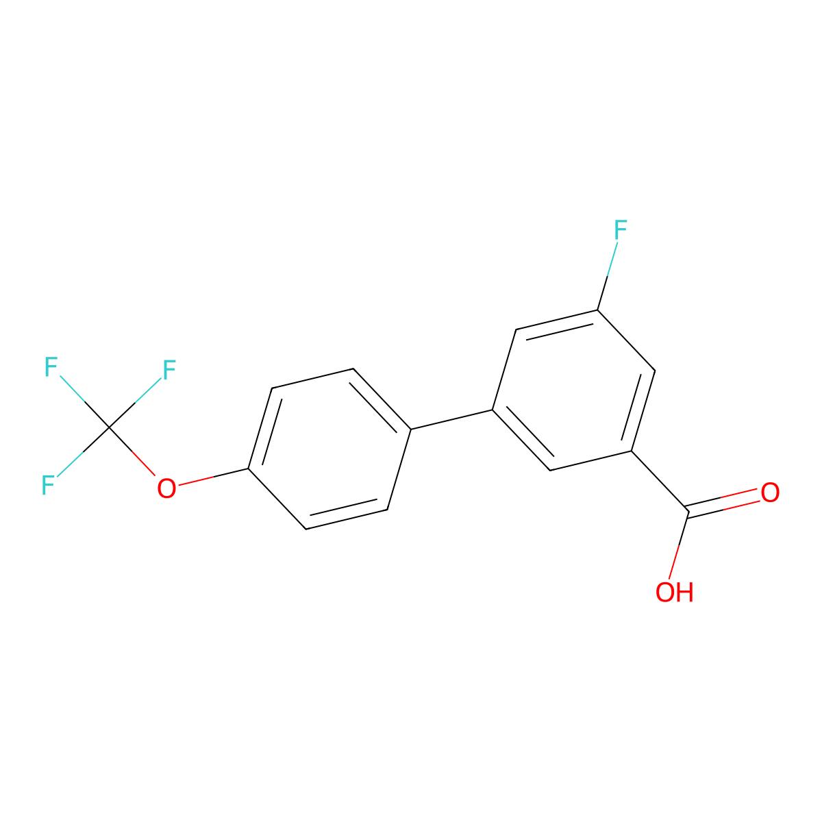 5-Fluoro-3-(4-trifluoromethoxyphenyl)benzoic acid molecular structure, CAS 1261575-31-8