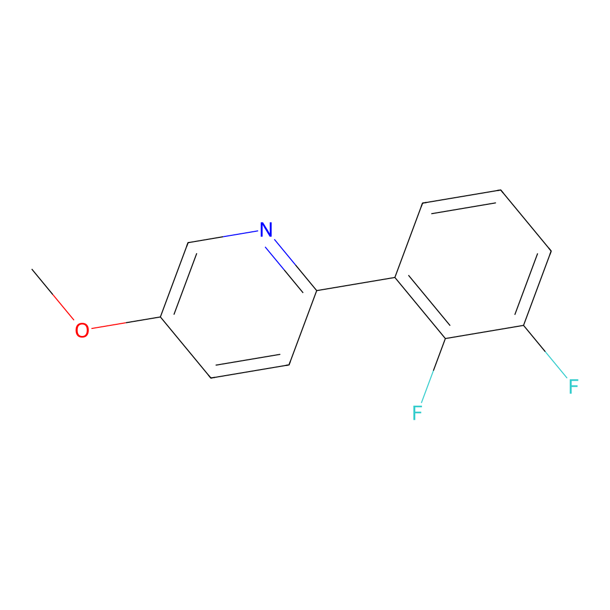 2-(2,3-Difluorophenyl)-5-methoxypyridine molecular structure, CAS 1261575-84-1